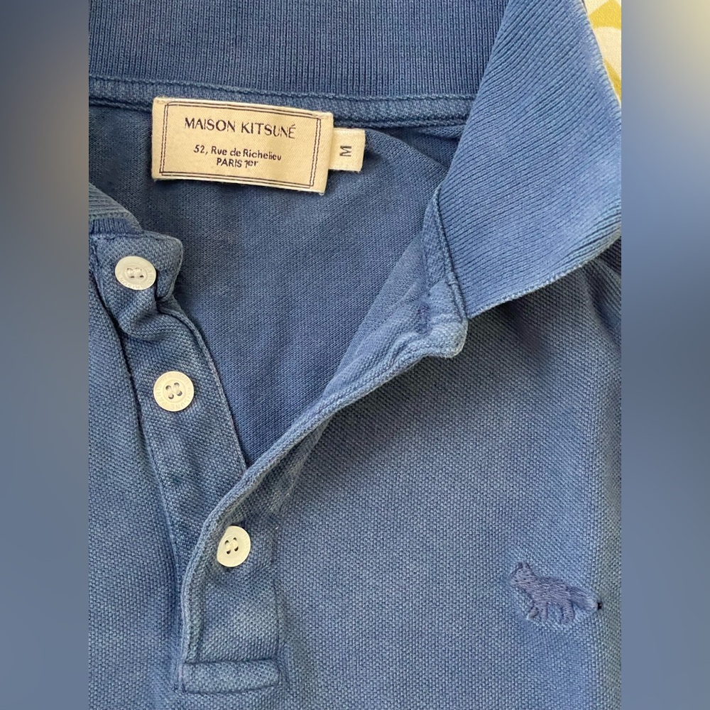 MAISON KITSUNE Classic Blue Polo Shirt